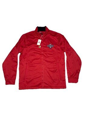2019 World Series Washington Nationals MLB Antigua Red GolfJacket Size Large